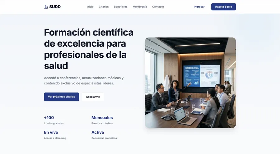 Captura de landing web para negocio local