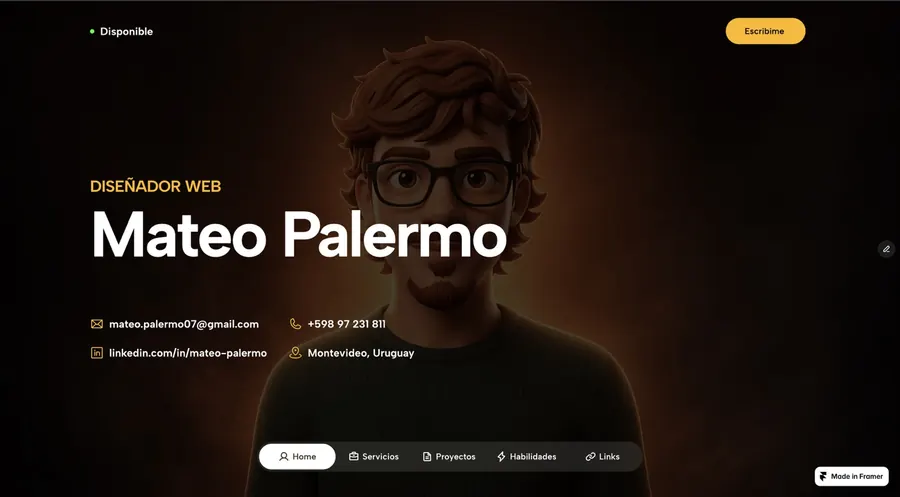 Captura de landing creada por MP StudioWeb