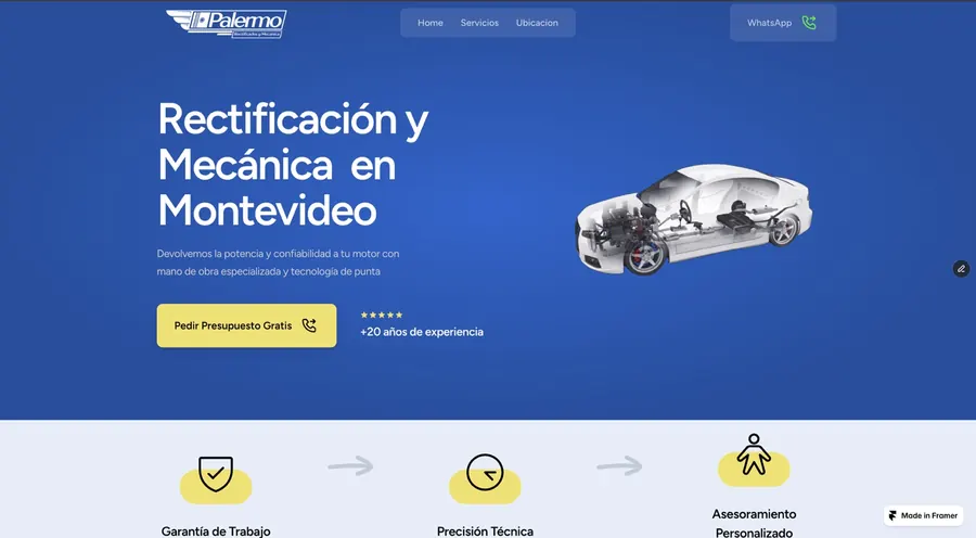 Captura de web profesional para servicio de salud